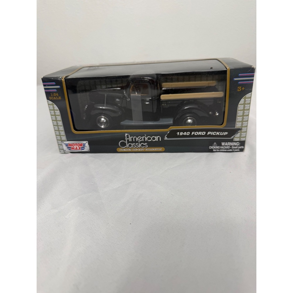 Motor Max American Classics 1940 Ford Pickup Black 1:24 Diecast Model 73200AC